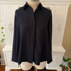 SeeByChloe Textured Black Button Down Blouse